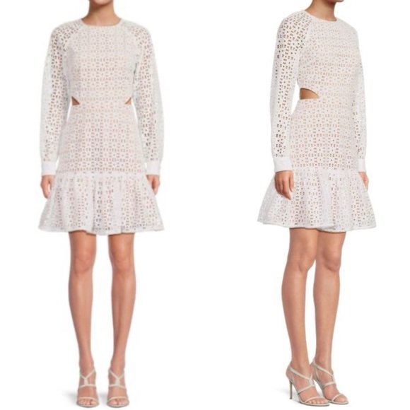MICHAEL Michael Kors Dresses & Skirts - Michael Kors Eyelet Mini Dress Various NEW white Nude Cutout